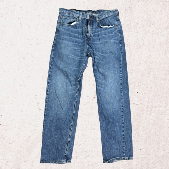 Levi's Blue Straight-Leg Jeans Classic Fit - Picture 1 of 4